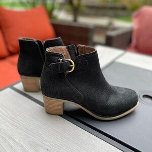 Dansko Black Ankle Boots with Buckle Detail